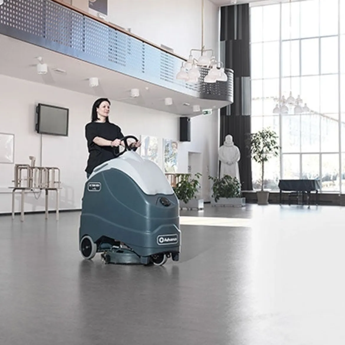 Advance® SC1500™ Commercial 20" Stand-On Floor Scrubber w/ EcoFlex™ & Optional REV Technology