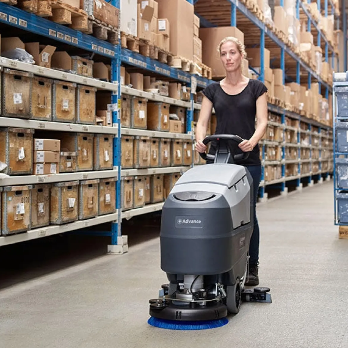 Advance® SC401™ Compact 17" Automatic Floor Scrubber w/ Brush & 105 Ah Batteries