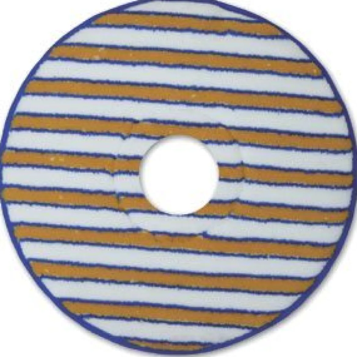 14" Auto Scrubber Microfiber Bonnet (Blue, Orange & White)