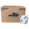 Avair® #AVR96500 Septic Safe 1-Ply Double Layer Toilet Paper (3.98" x 3.5" | 500 Sheets | 146') - 96 Rolls