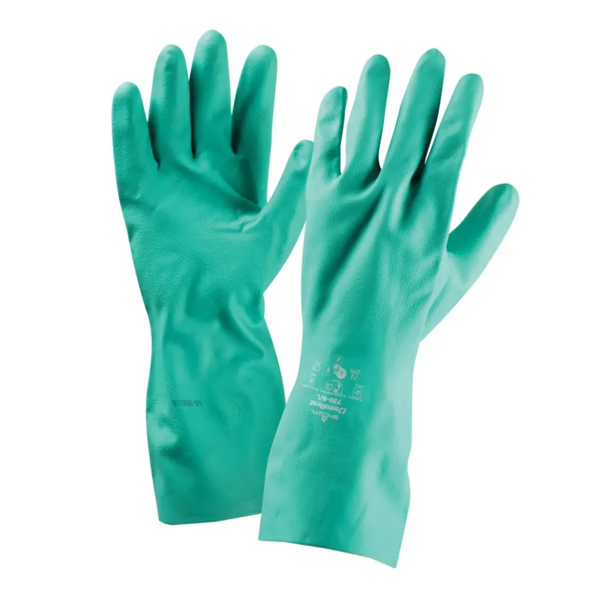 Best® Manufacturing Nitri-Solve® 13” Green 11 Mil Chemical Resistant Unsupported Nitrile Gloves (S - 2X Sizes Available) - Pack of 12