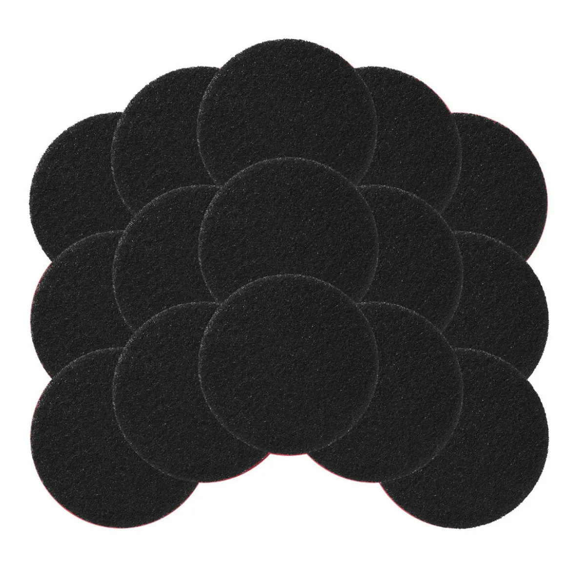 6.5" Black Baseboard & Floor Wax Stripping Pads - Case of 15