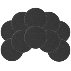 8" Black Floor Stripping Pads - Case of 10