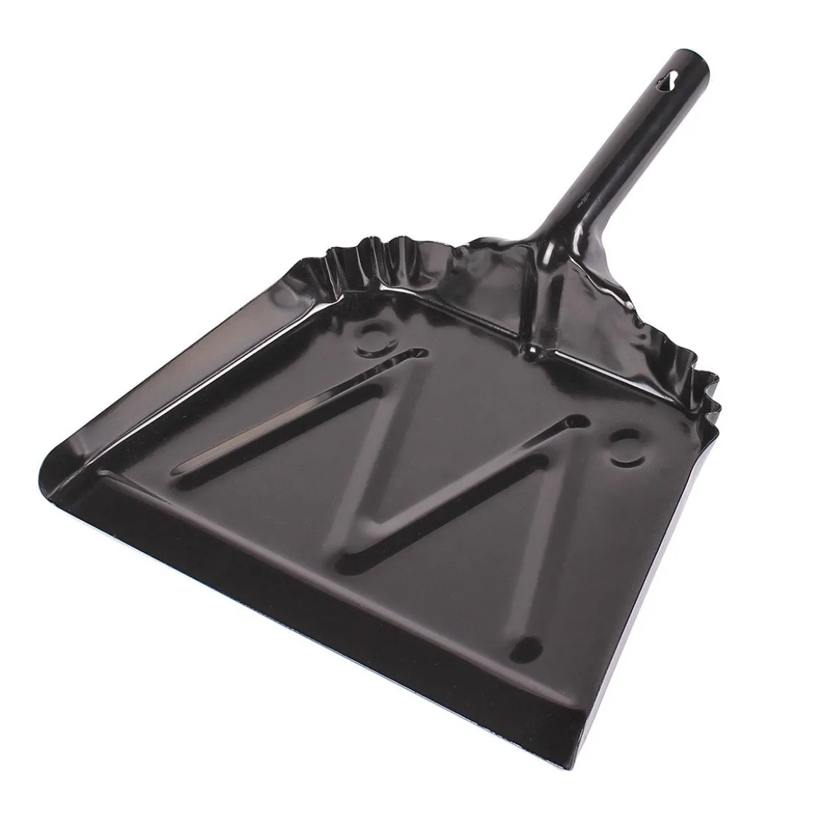 Boardwalk® Black Heavy Duty 12" Metal Dust Pan