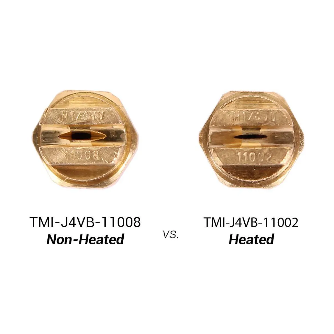 1/4" Brass 110° Universal V-Jet Spray Nozzle (#11008) for Non-Heated Carpet Extractors - #08 Orifice