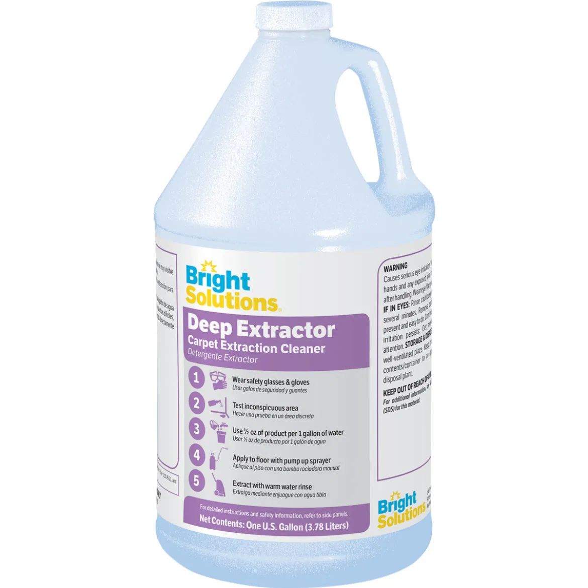 Bright Solutions® ‘Deep Extractor’ Carpet Extraction Cleaner (1 Gallon Bottles) - Case of 4