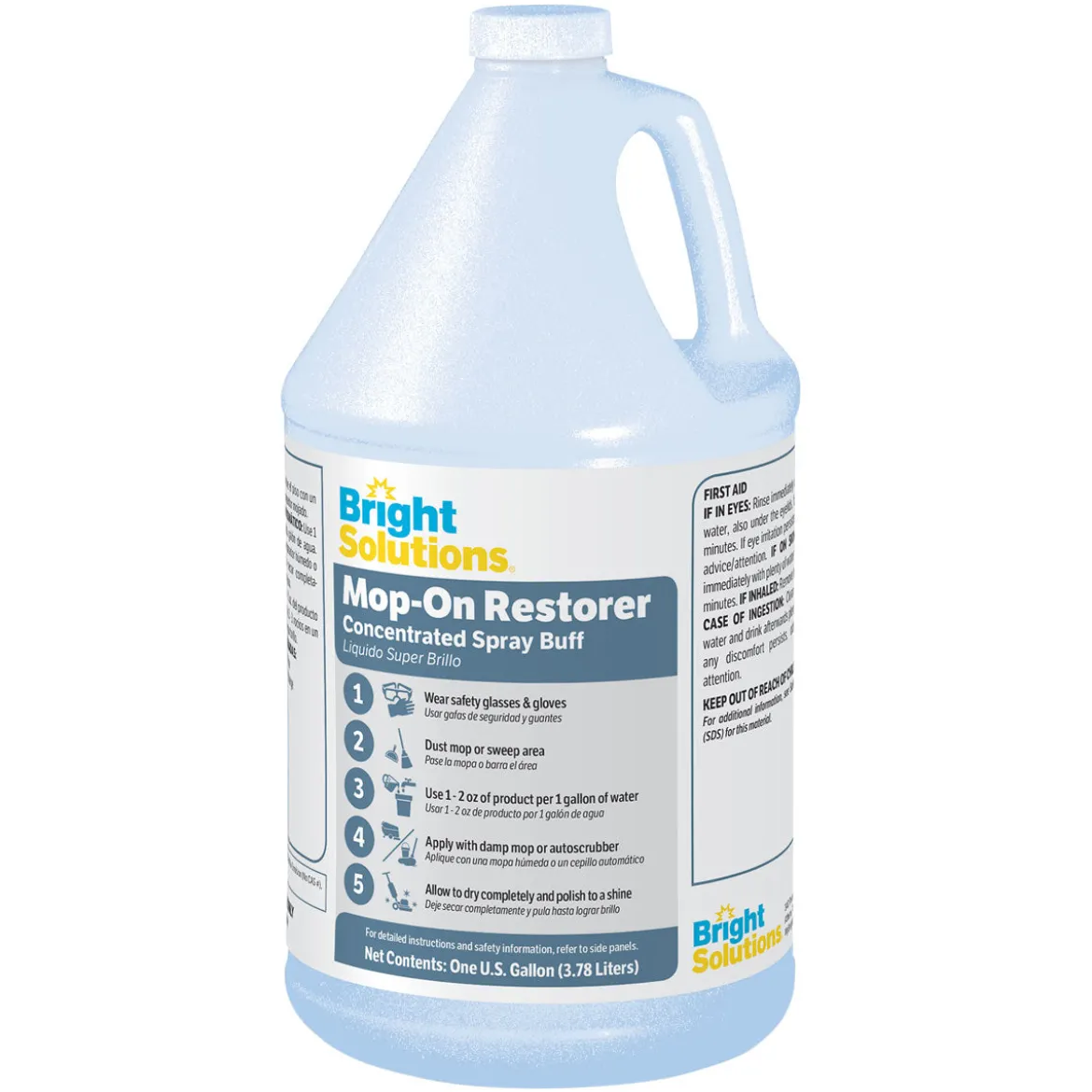 Bright Solutions® 'Mop-On Restorer' Concentrated Spray Buff (1 Gallon Bottles) - Case of 4
