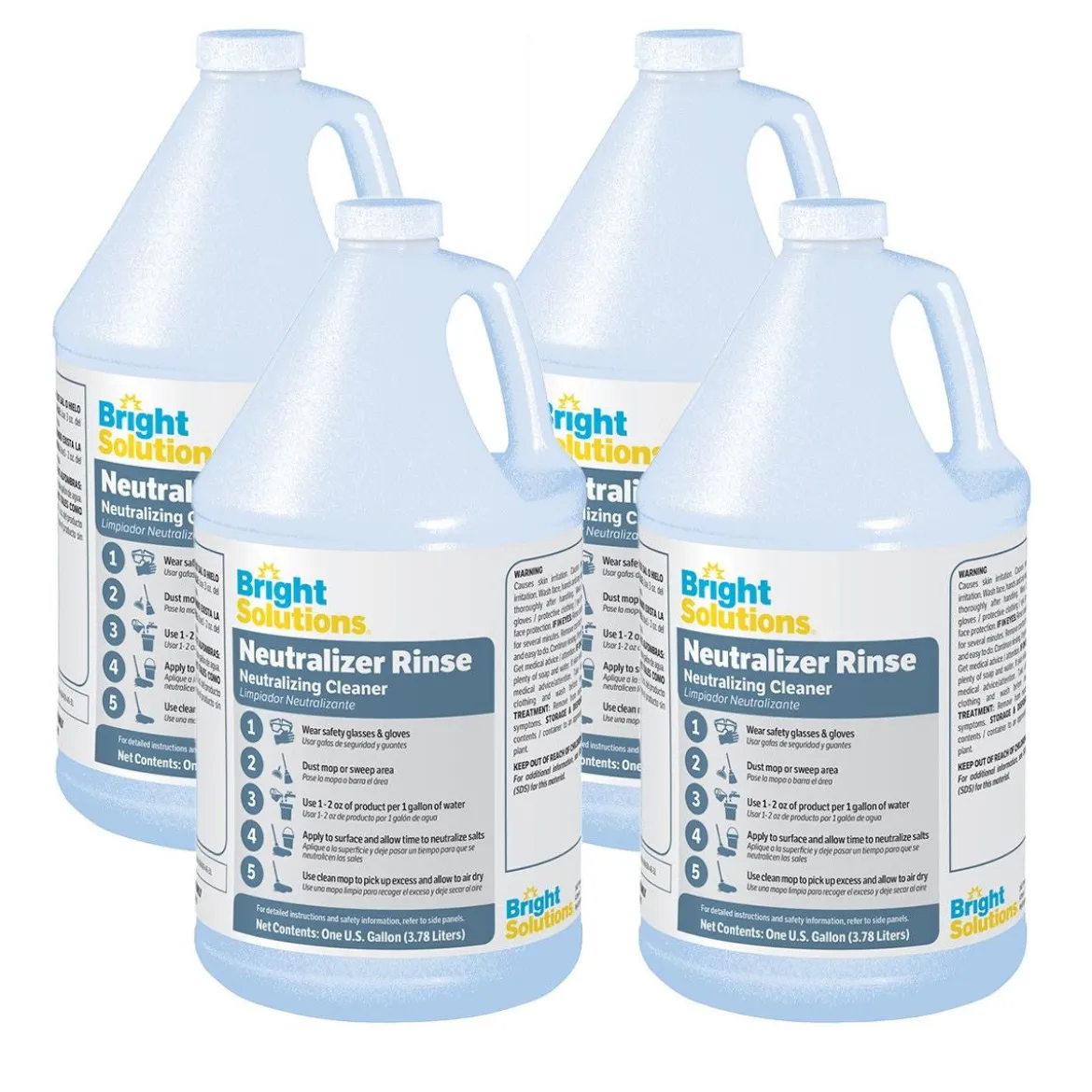 Bright Solutions® 'Neutralizer Rinse' Floor Cleaner (1 Gallon Bottles) - Case of 4