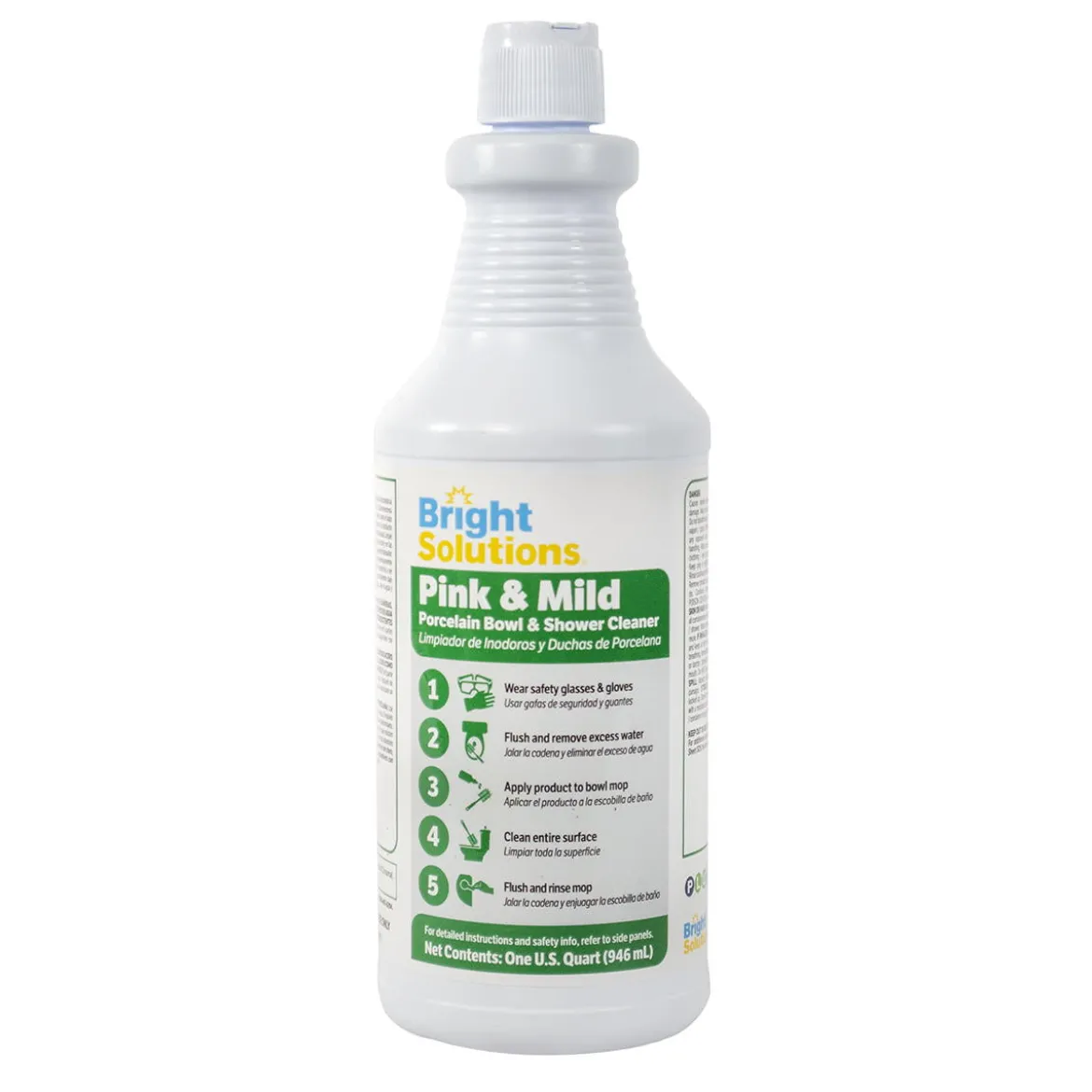 Bright Solutions® 'Pink & Mild' Phosphoric Acid Porcelain Bowl & Shower Cleaner (32 oz Bottles) - Case of 12