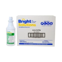 Bright Solutions® Sno-Brite Clinging Bowl Cleaner (32 oz Flip Top Bottles) - Case of 12