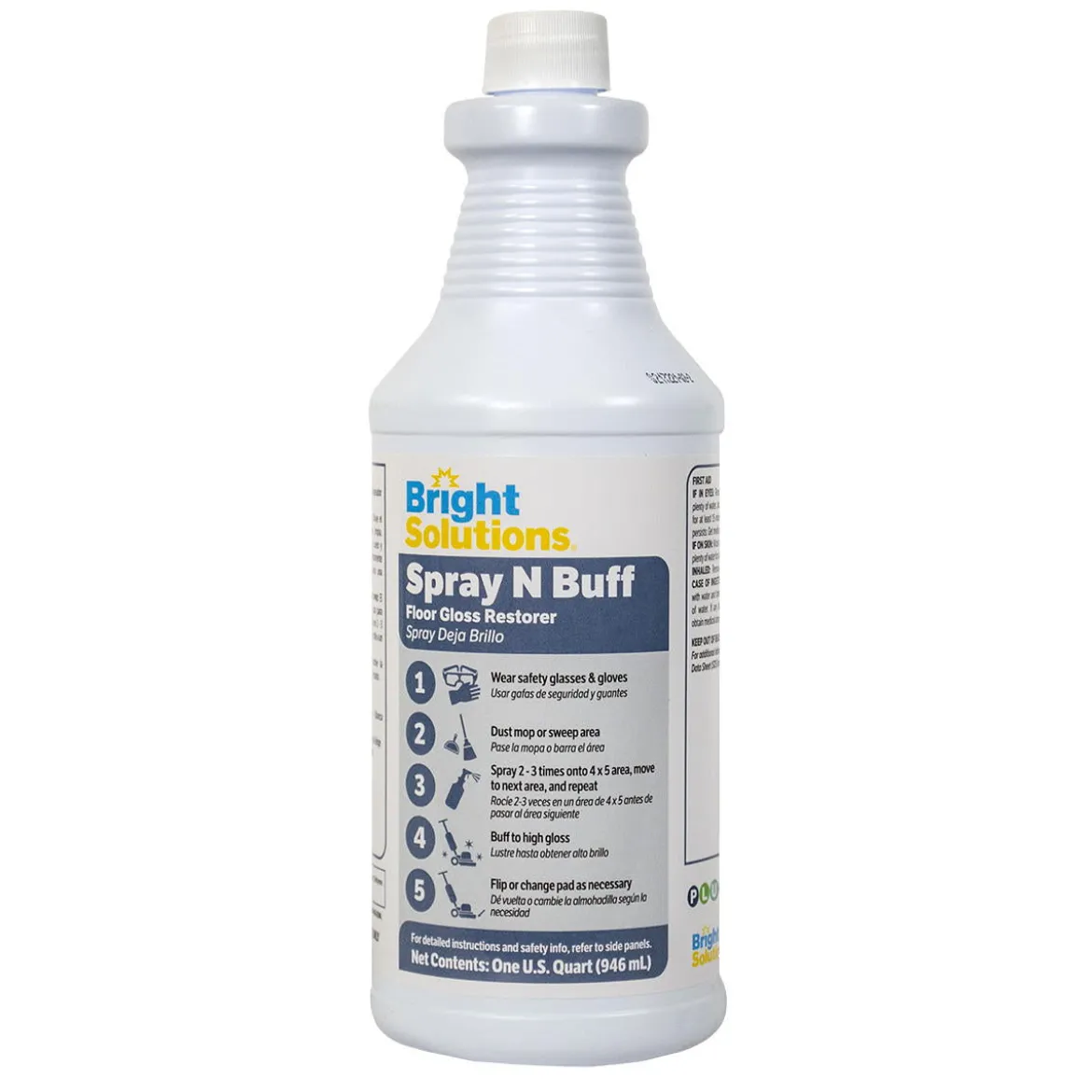 Bright Solutions® 'Spray N Buff' Floor Gloss Restorer (32 oz Spray Bottles) - Case of 12