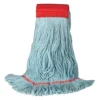 Bright Solutions® Synthetic Blend Blue Wet Mop w/ 5" Wide Band (Size: Large | Looped Ends)
