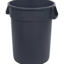 Carlisle® Bronco™ 32 Gallon Round Trash Container (#34103223) - Gray