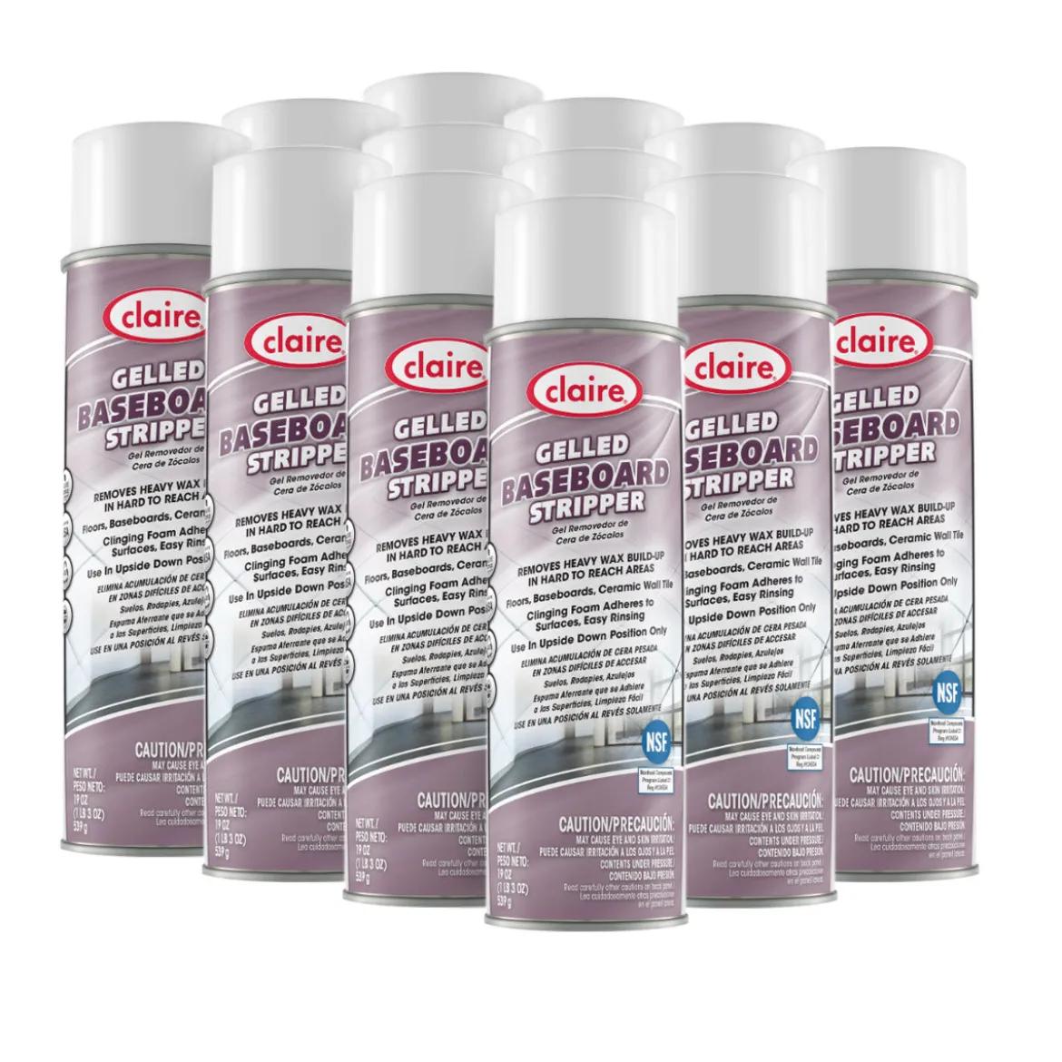 Claire® Gelled Baseboard Stripper (19 oz Aerosol Cans) - Case of 12