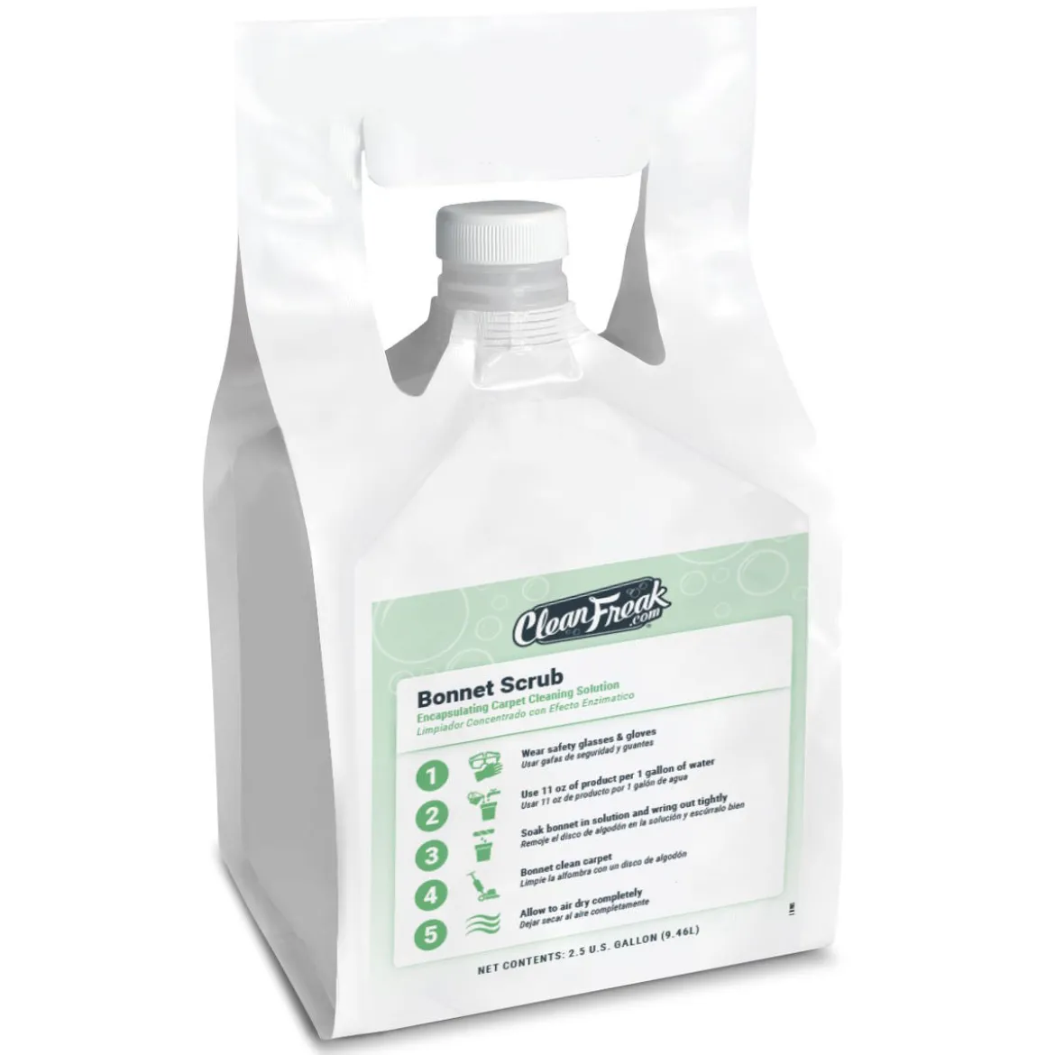 CleanFreak® 'Bonnet Scrub' Encapsulating Carpet Cleaning Solution (2.5 Gallon FlexMax™ Pouch)