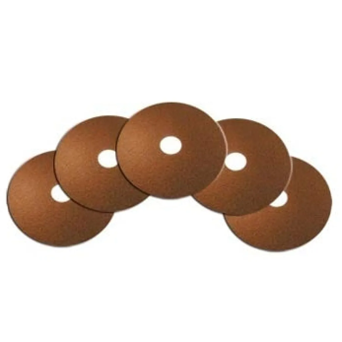 CleanFreak® 17" Brown Wet & Dry Floor Stripping Pads - Case of 5