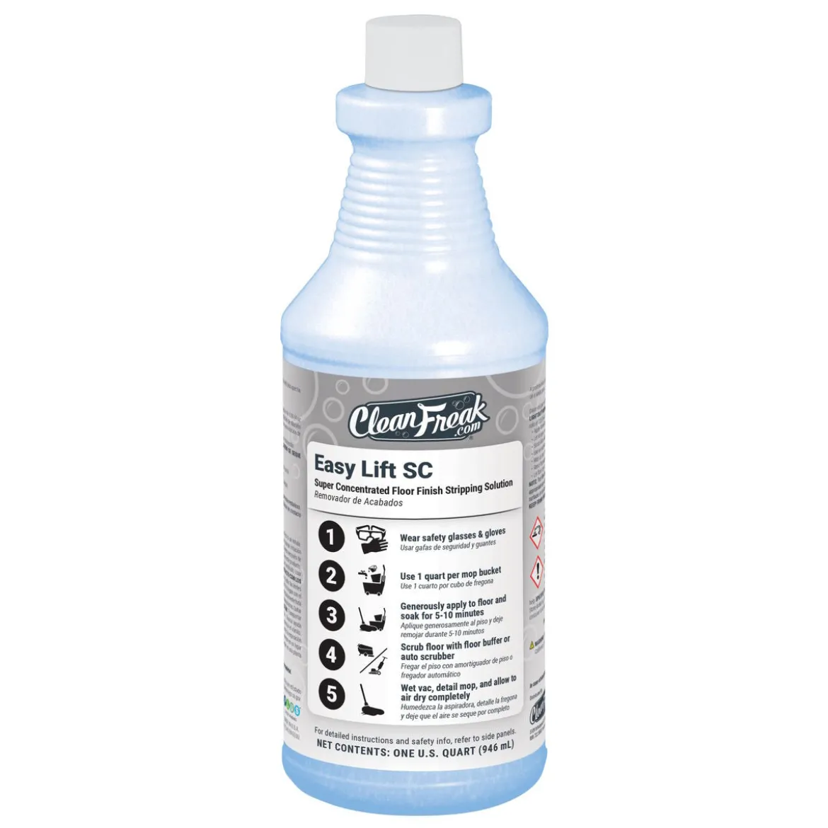 CleanFreak® 'Easy Lift SC' Super Concentrated Floor Stripping Solution (32 oz Bottles) - Case of 6