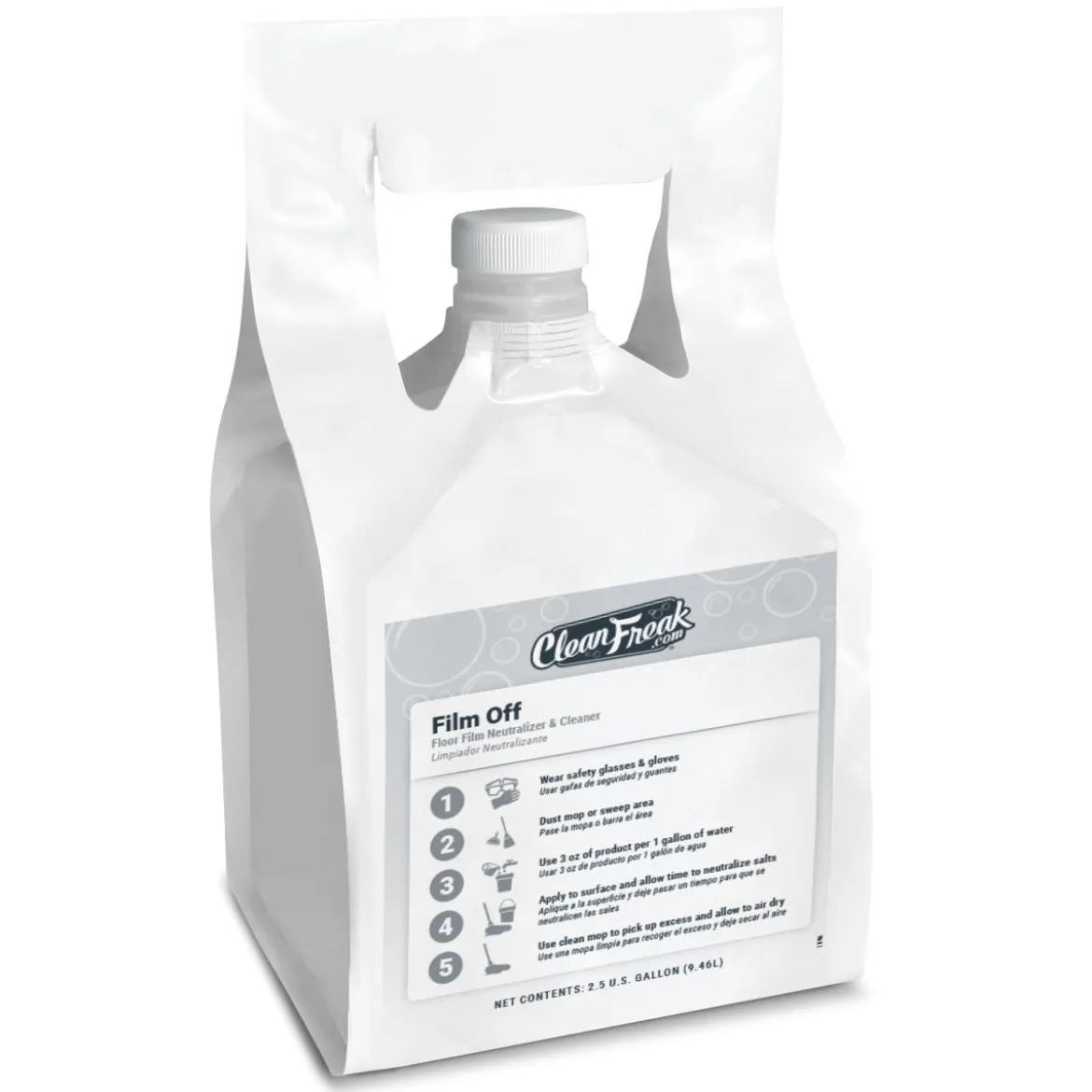 CleanFreak® 'Film Off' Floor Neutralizer & Cleaner (2.5 Gallon FlexMax™ Pouch)