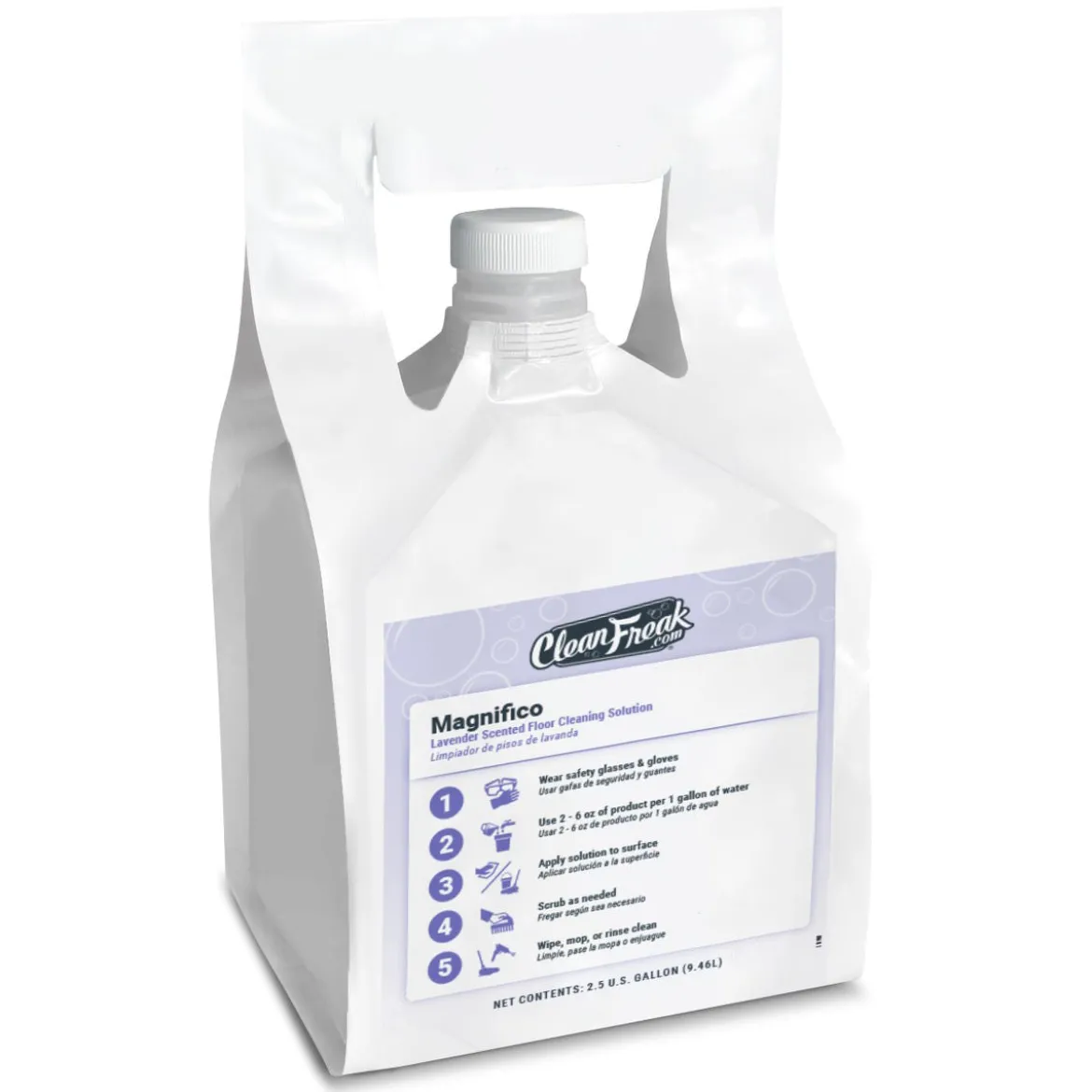 CleanFreak® 'Magnifico' Lavender Scented Floor Cleaning Solution (2.5 Gallon FlexMax™ Pouch)