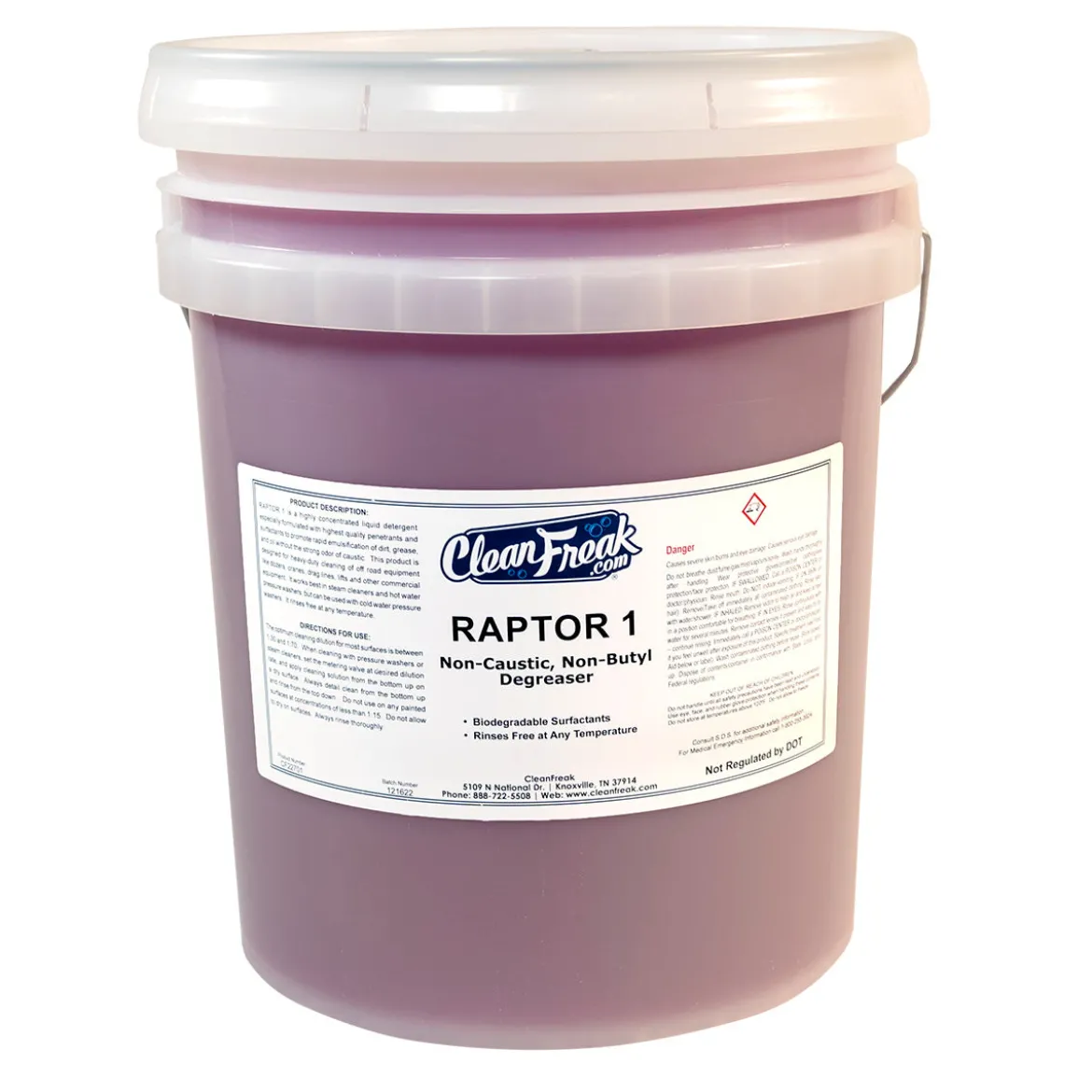 CleanFreak® 'Raptor 1' Non-Caustic Non-Butyl Degreaser (5 Gallon Pail)