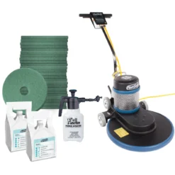 CleanFreak® 1500 RPM High Speed Floor Polishing Package w/ 20" Burnisher, Pads & Spray Buff Solution