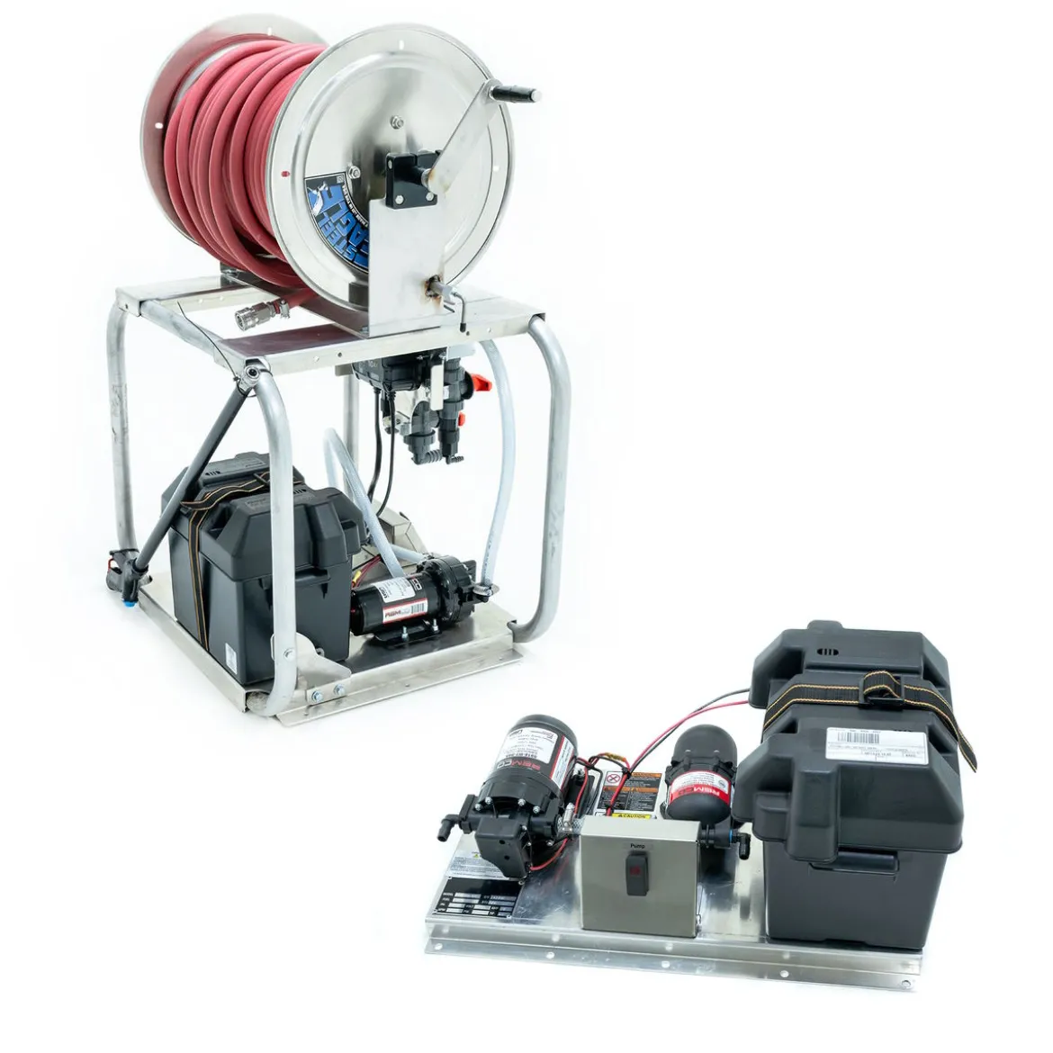 CleanFreak® 12 Volt Softwash System (100 PSI @ 7.0 GPM) w/ Remco Pump - Optional Cage, Proportioner, Hose Reel & Spray Wand w/ Nozzle