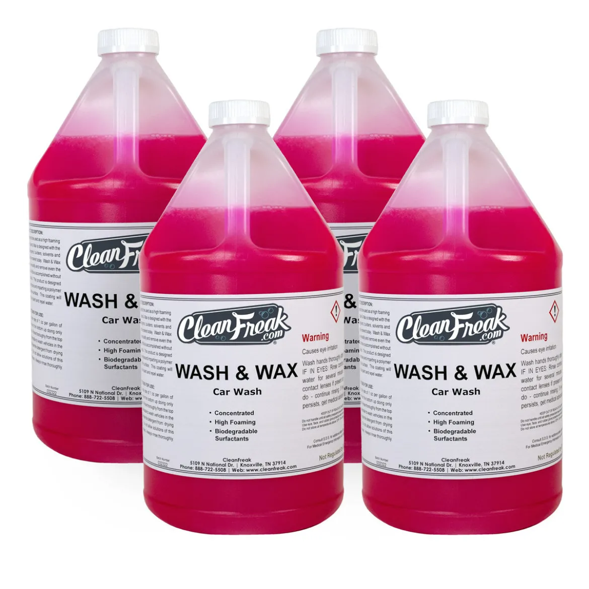 CleanFreak® ‘Wash & Wax’ Car Wash Detergent (1 Gallon Bottles) - Case of 4