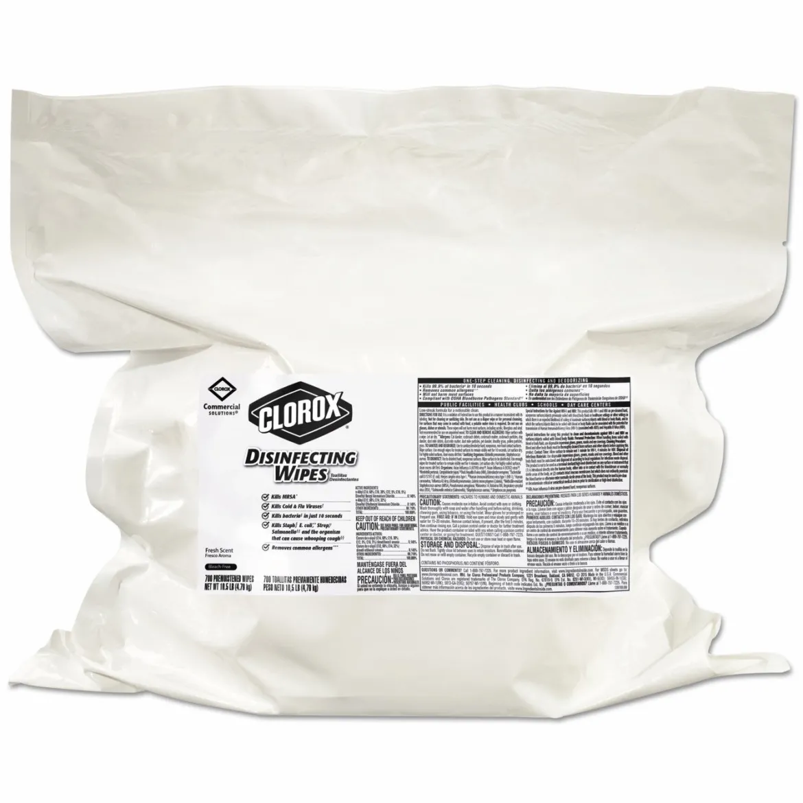 Clorox® Fresh Scent Disinfecting Wipes (7" x 8" | 700 Wipe Refill Packs) - Case of 2