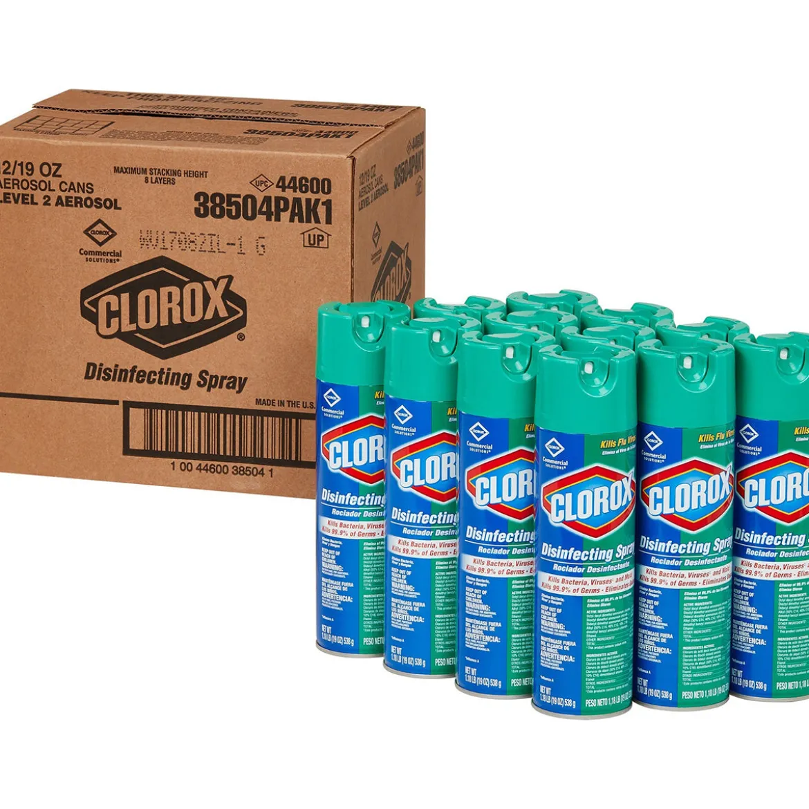 Clorox® Fresh Scent Disinfecting Spray (19 oz Aerosol Cans) - Case of 12