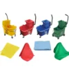 Color Coded Facility Cleaning Package (Mop Buckets & Microfiber Rags)
