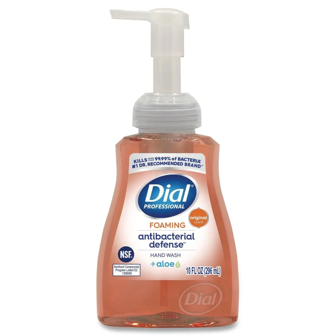 Dial® Professional Foaming Antibacterial Defense™ Hand Soap w/ Aloe (10 oz Pump Bottles) - Case of 8