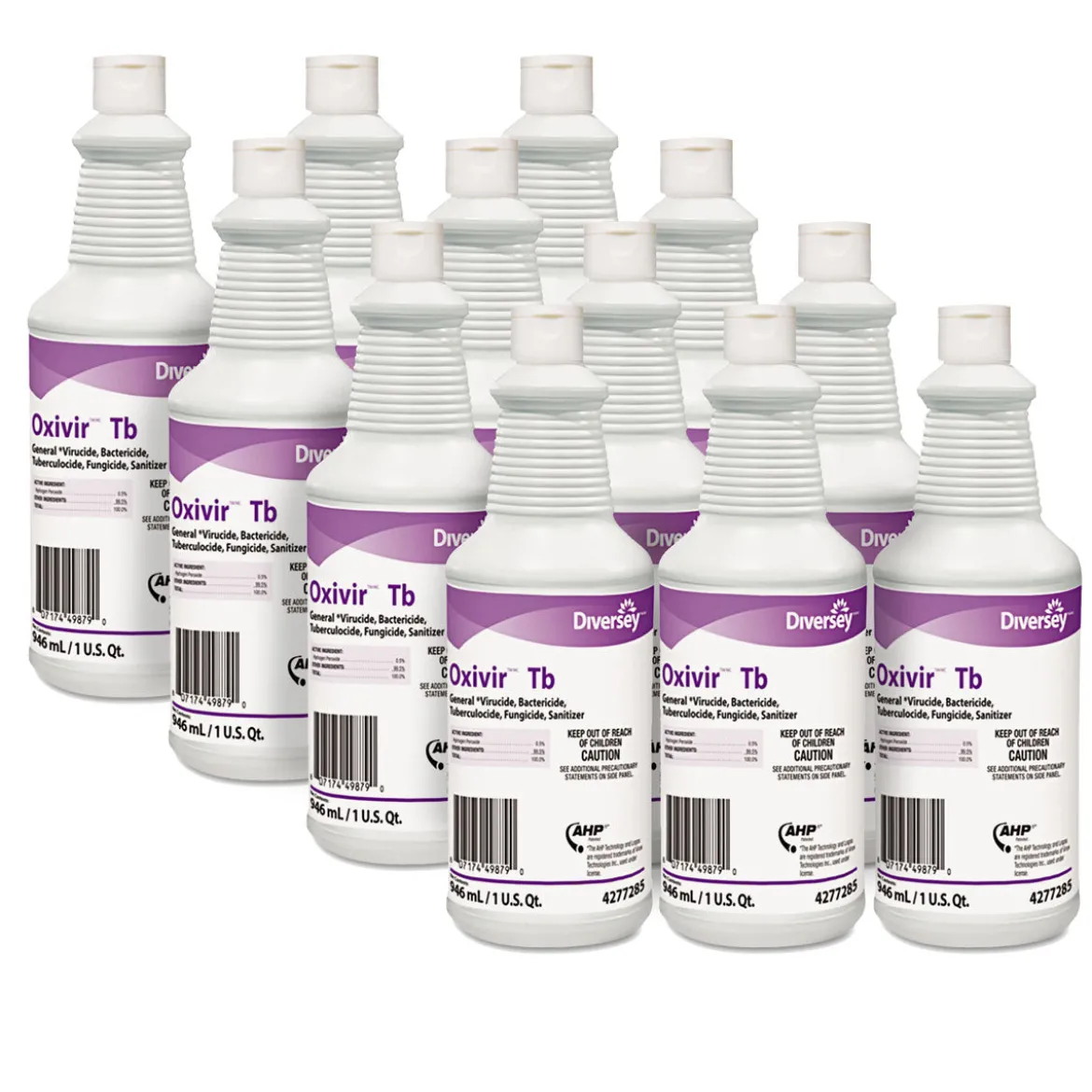 Diversey™ Oxivir Tb Virucidal & Disinfectant (32 oz Squeeze Bottles) - Case of 12