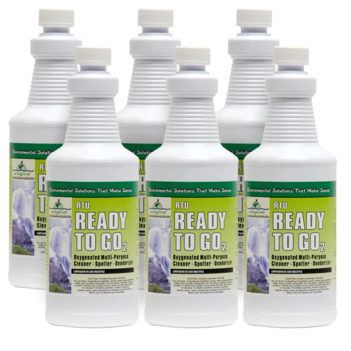 e.logical RTU Ready to Go2 Hydrogen Peroxide Carpet Stain Remover (32 oz Bottles) - Case of 6