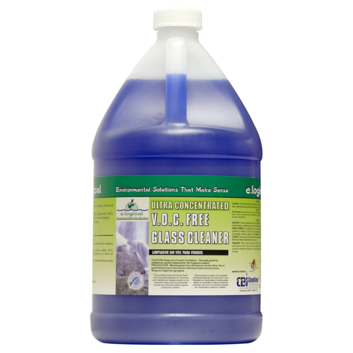 e.logical Ultra Concentrated V.O.C. Free Glass Cleaner (1 Gallon Bottles) - Case of 2