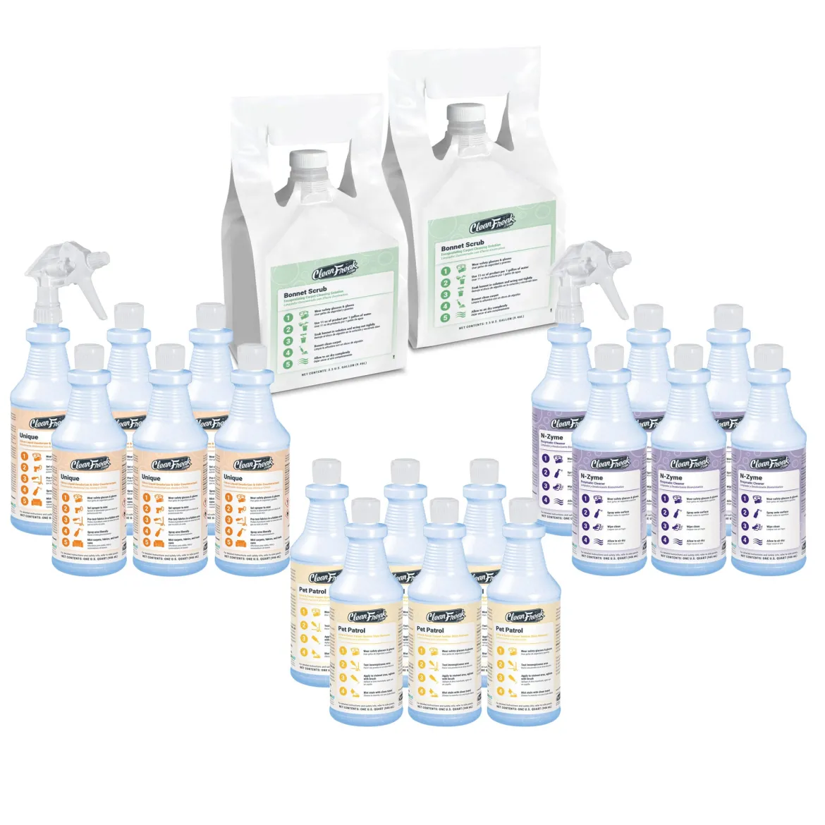 Encapsulation Carpet Cleaning Chemical Package (4 Different Chemicals)