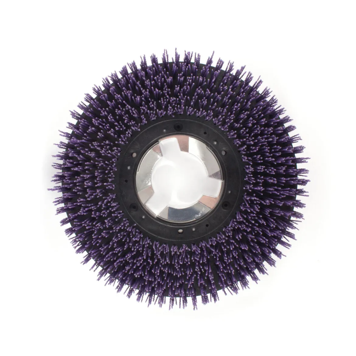 15" Floor Buffer Extra Heavy Duty Floor Stripping Brush w/ 46 Grit Impregnated Purple Nylon Bristles (13" Actual Diameter)