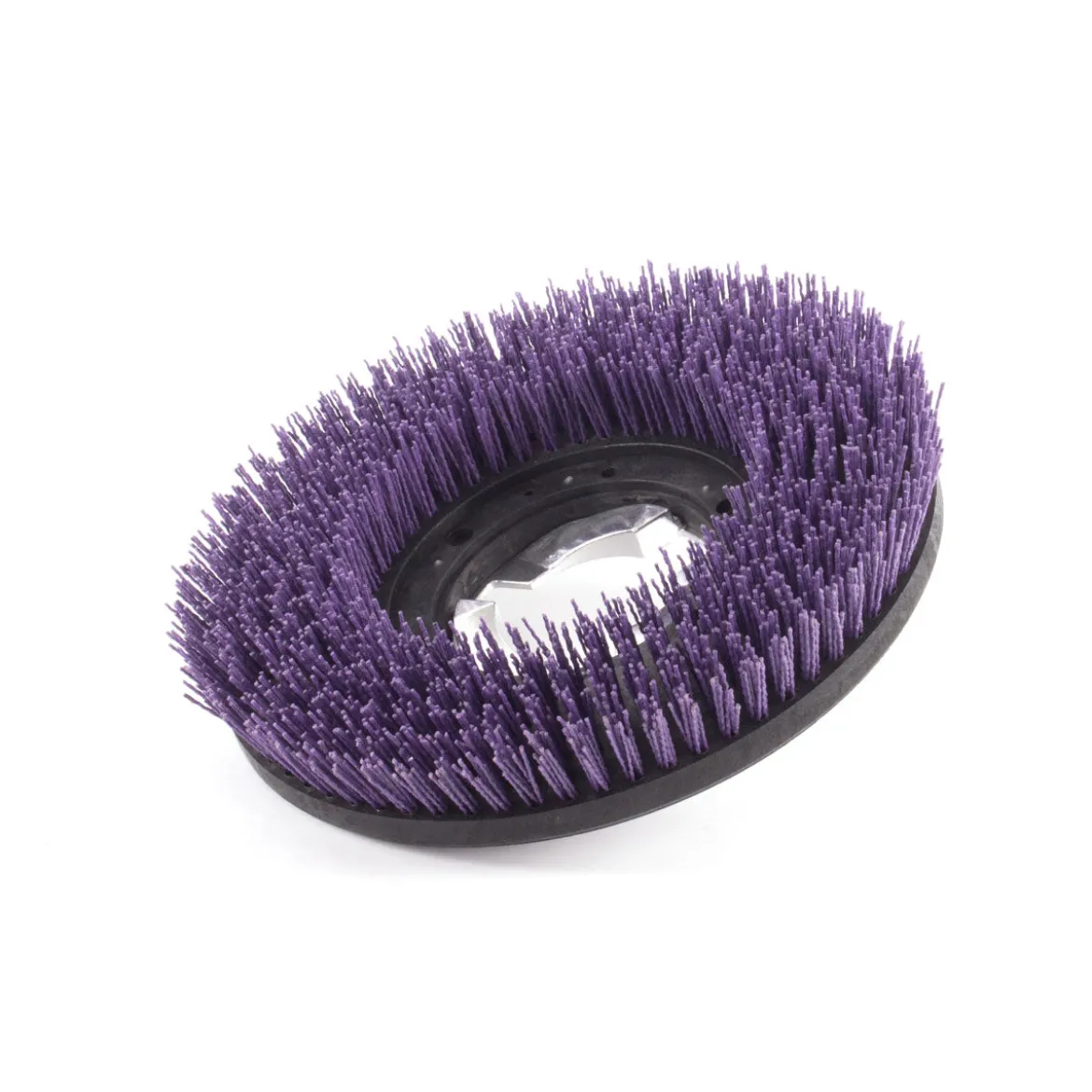 15" Floor Buffer Extra Heavy Duty Floor Stripping Brush w/ 46 Grit Impregnated Purple Nylon Bristles (13" Actual Diameter)