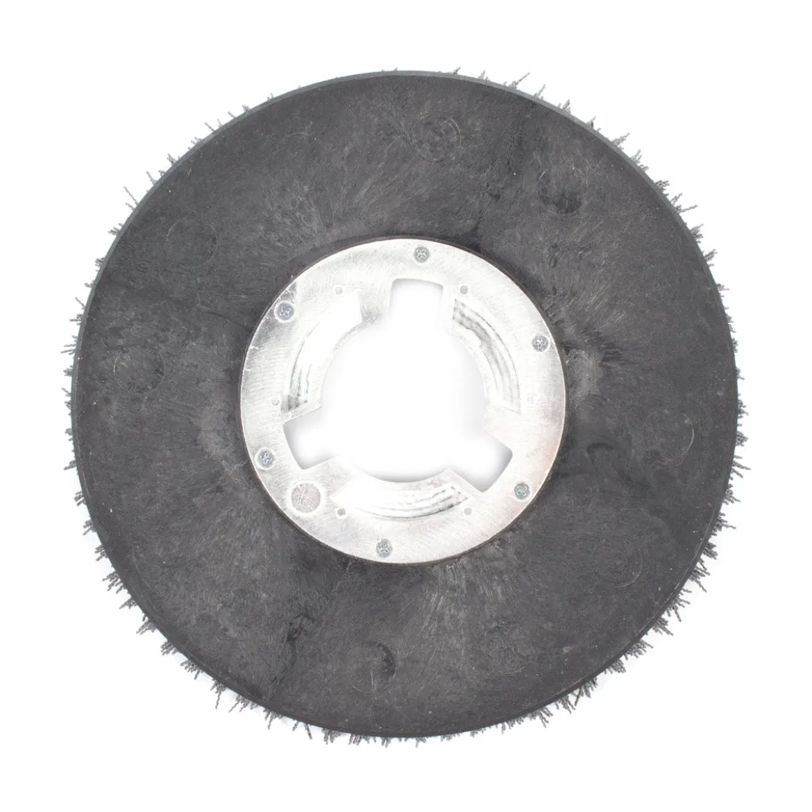 15" Floor Buffer Heavy Duty Floor Stripping Brush w/ 80 Grit Impregnated Black Nylon Bristles (13" Actual Diameter)