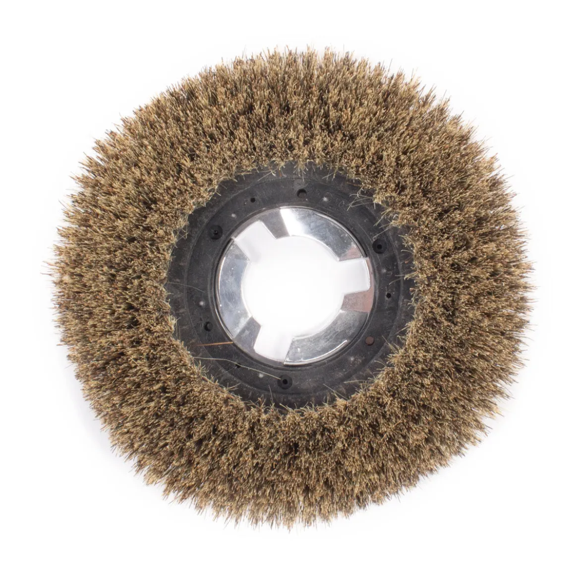 13" Floor Buffer Light Duty Marble & Stone Floor Scrubbing & Polishing Brush w/ Union Mix Bristles (11" Actual Diameter)