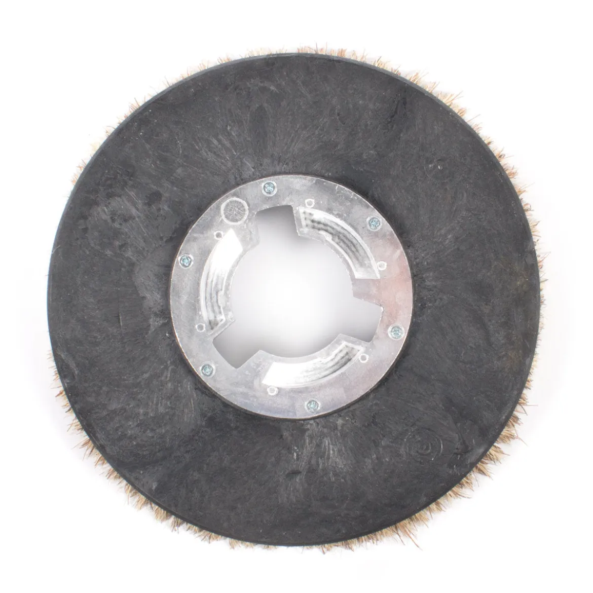 15" Floor Buffer Light Duty Marble & Stone Floor Scrubbing & Polishing Brush w/ Union Mix Bristles (13" Actual Diameter)