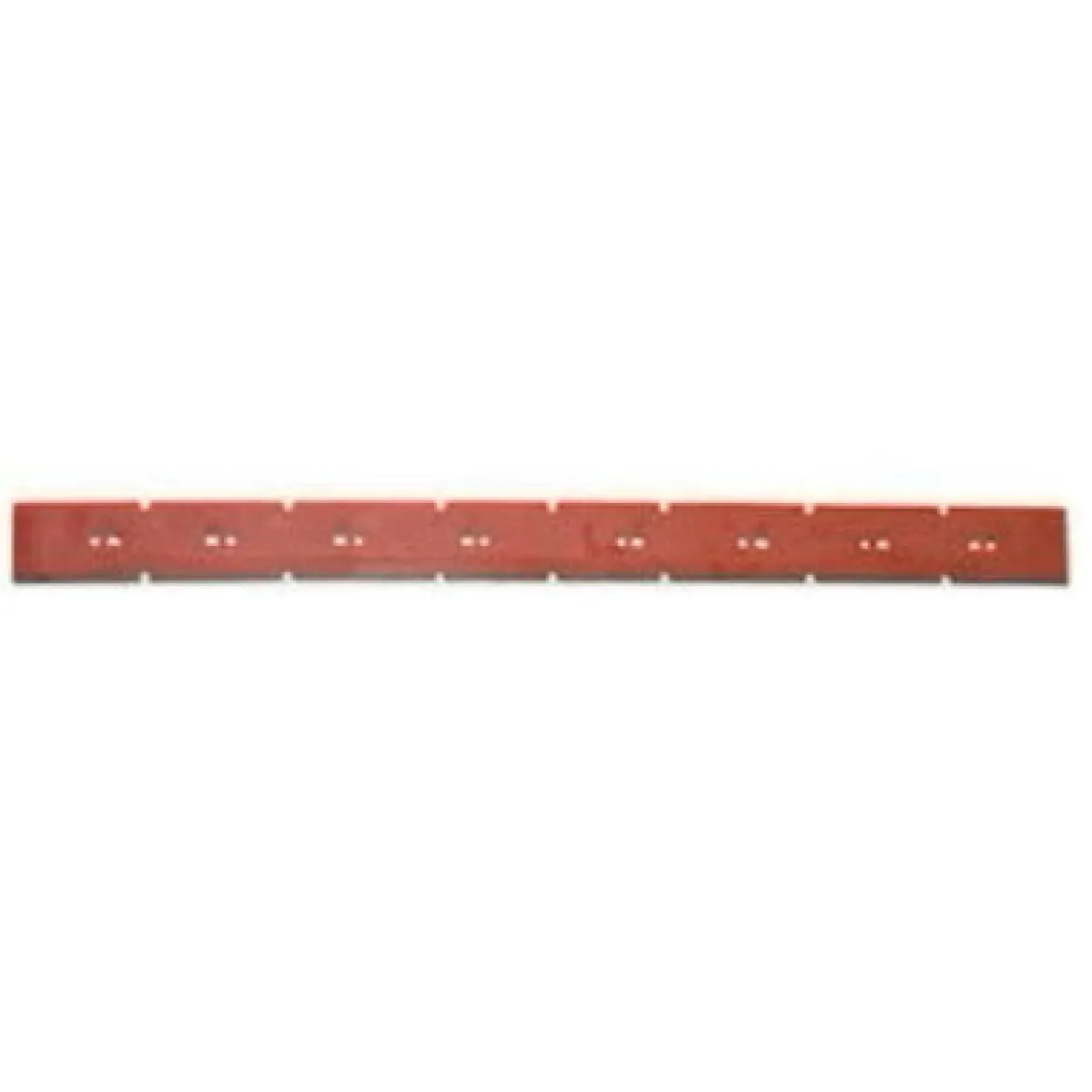 Front Slotted Recovery Squeegee Blade (#MPVR05917) for the IPC Eagle CT15 Auto Scrubber - Red Latex