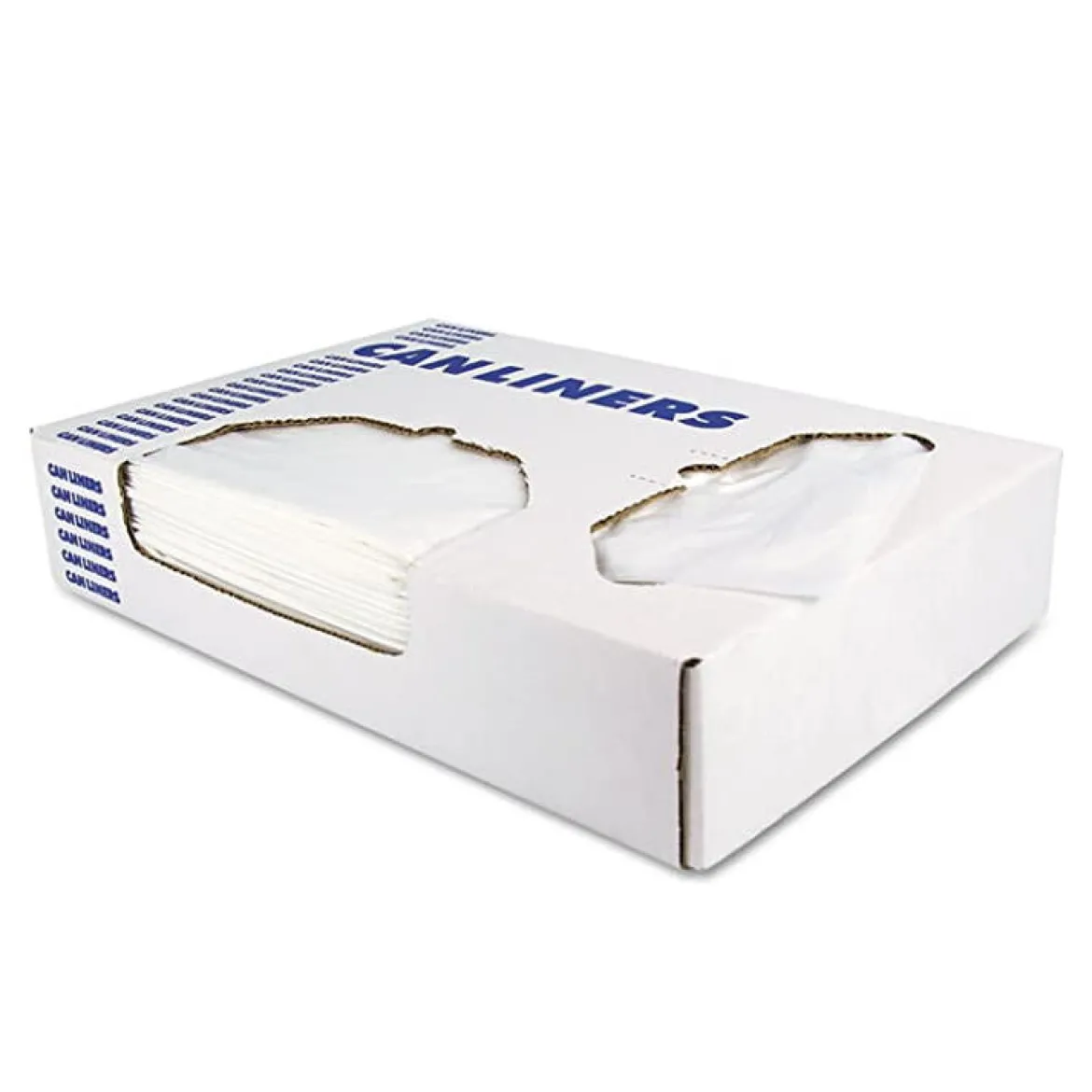 Heritage Bag™ 20 - 30 Gallon White Low Density Flat Pack Trash Can Liners (30" x 36" | 0.75 Mil) - Case of 200
