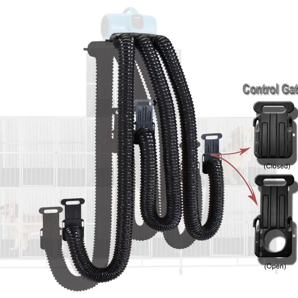 3 Hose Animal Pen Drying Fan Attachment for the Xpower® X-430TF Air Mover