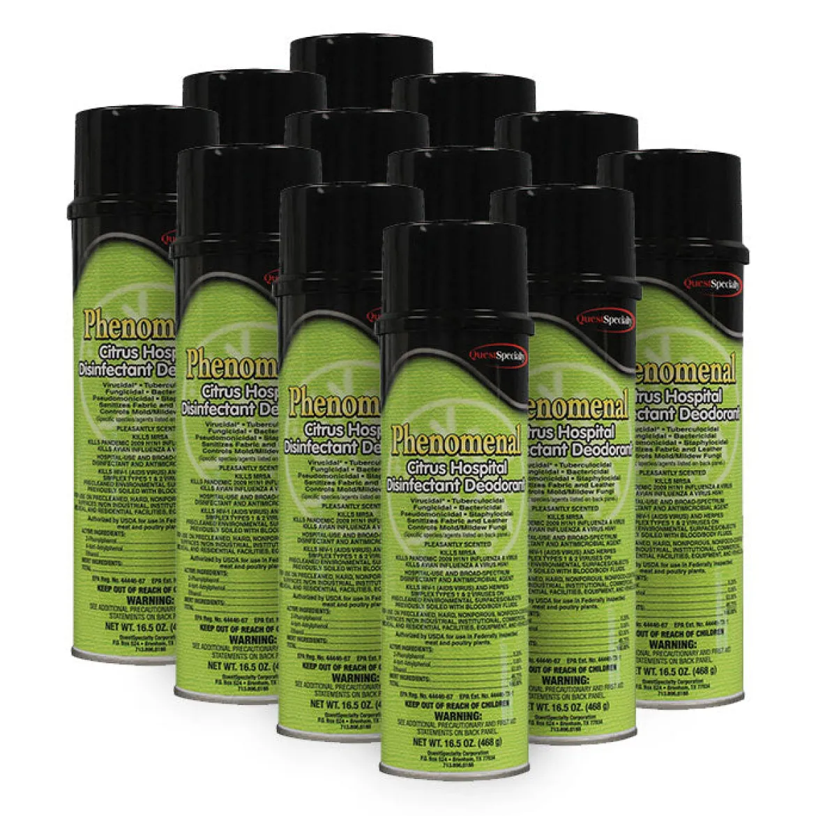 Hospeco® Citrus Phenomenal Disinfectant Spray (16.5 oz Aerosol Cans) – Case of 12