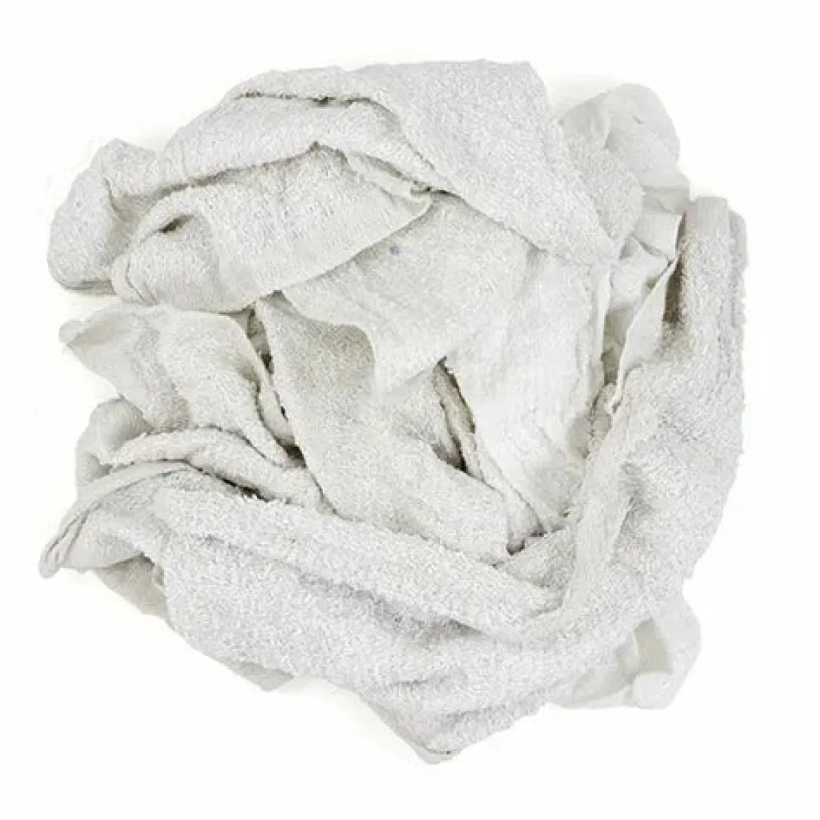 Hospeco® TaskBrand® New White Terry Cloth Rags - 25 lb Box