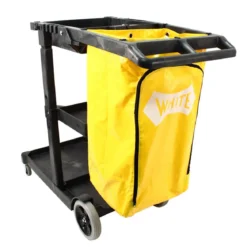Impact® 3-Shelf Janitorial & Cleaning Cart w/ 25 Gallon Vinyl Bag