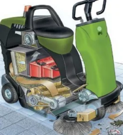 IPC Eagle 1050 Battery Powered Rider Warehouse Vacuum Sweeper - 42