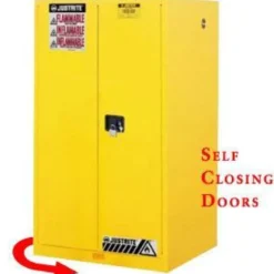 JustriteĀ® Sure-GripĀ® 2 Shelf Self Closing Flammable Storage Cabinet (#894520) - 45 Gallon