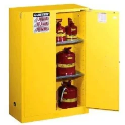 Justrite® Sure-Grip® 2 Shelf Self Closing Flammable Storage Cabinet (#894520) - 45 Gallon
