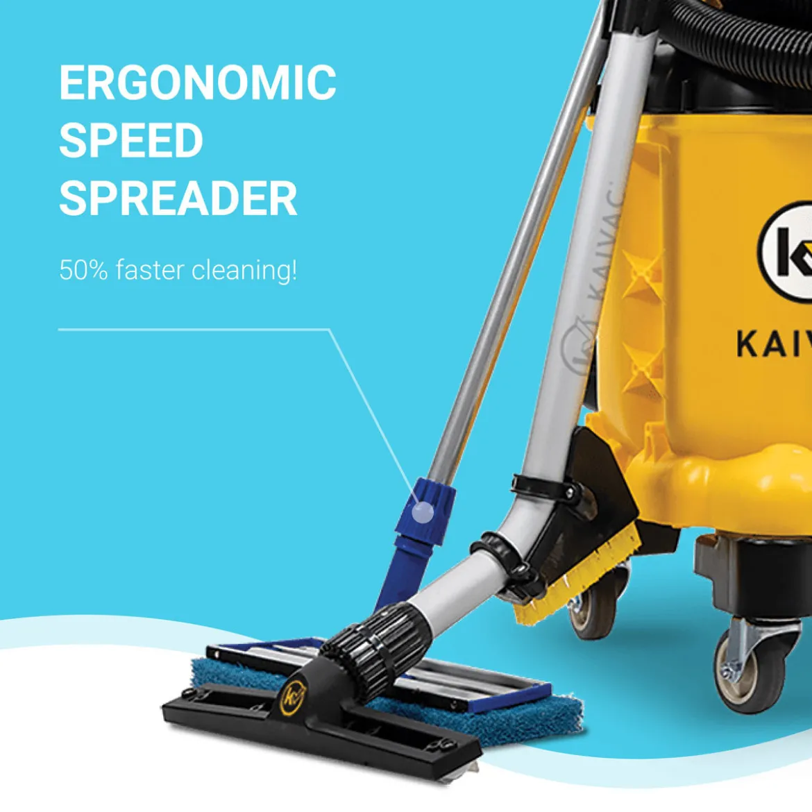 Kaivac® UniVac® Portable Food Service Floor Cleaning Machine (Corded or Battery Powered Options Available)